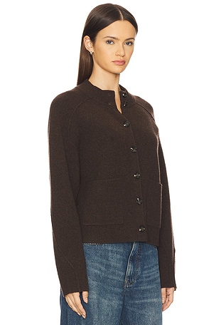 Rag & Bone Bridget Mock Neck Cardigan in Brown. Size XS. Also