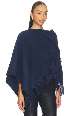 Rag & Bone Darcey Cowl Poncho in Navy