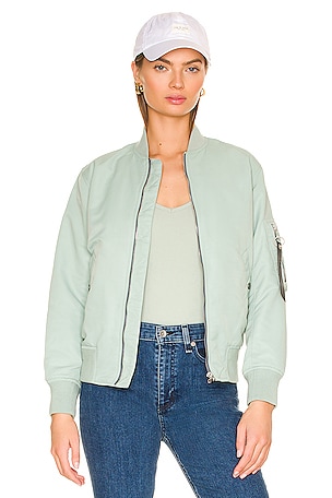 Rag Bone Archetype Recycled Manston Bomber in Sage REVOLVE