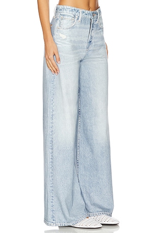 Rag & Bone Miramar Sofie Wide Leg Ankle Pant in Blue