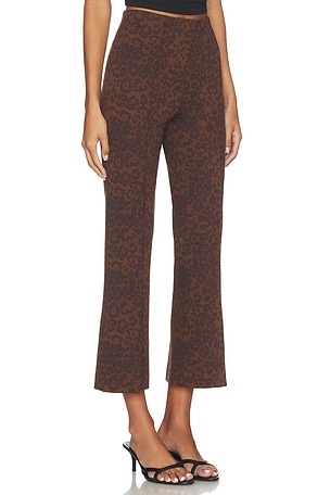 Rag & Bone Irina Ponte Jacquard Kick Flare in Brown