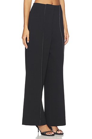 Rag & Bone Irina Highrise Contrast Stitch Pant in Black