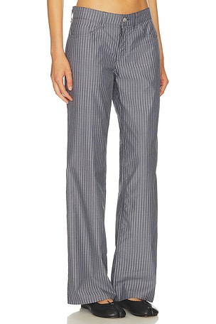 Rag & bone pantalón de popeleN/A a rayas saige en color dark Gris