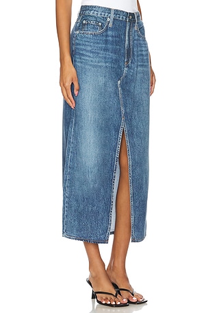 Rag & Bone Liquid Miramar Clara Midi Skirt in Blue