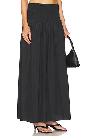 Rag & Bone Blythe Poplin Skirt in Black