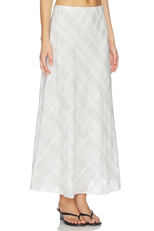 Rag & Bone Wren Plaid Skirt in White