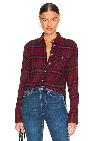 Rag and bone fashion plaid shirt