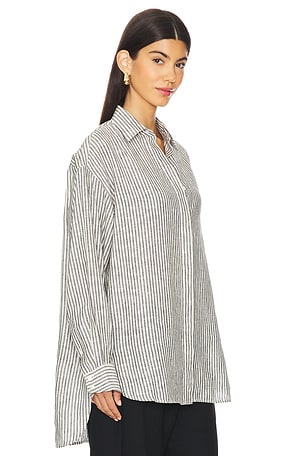 Rag & Bone Ryan Linen Shirt in Beige