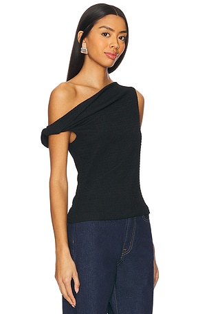 Rag & Bone Lou Off Shoulder Top in Black