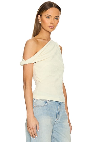 Rag & Bone Lou Off Shoulder Top in Ivory