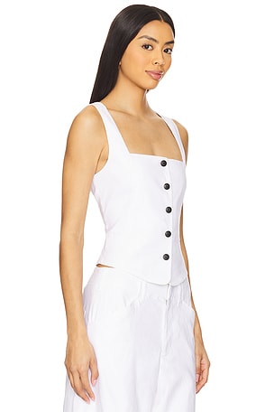 Rag & Bone Mariana Linen Vest in White