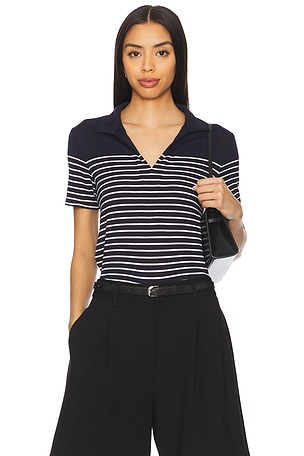 The Knit Stripe Polo Top Rag & Bone