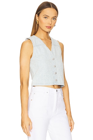 Rag & Bone Juliana Tweed Vest in Baby Blue