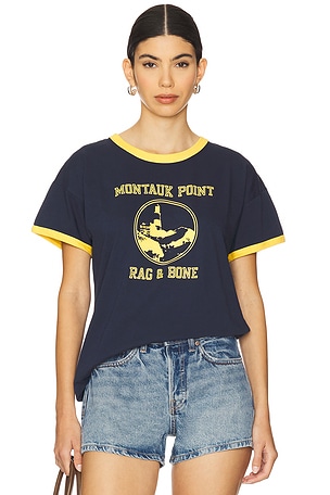 Montauk Boxy Ringer Tee Rag & Bone
