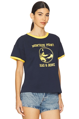 Rag & Bone Montauk Boxy Ringer Tee