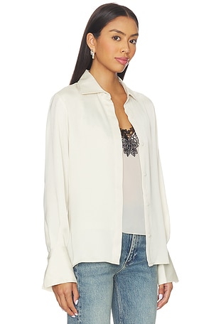 Rag & Bone Venus Popover Blouse in Cream. Size XS. Also