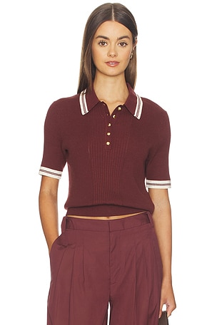 Laurie Tipped Short Sleeve Polo Rag & Bone