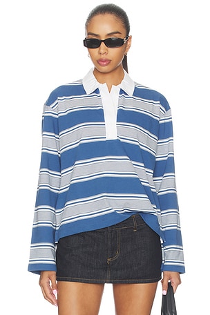 Kelly Stripe Polo Long Sleeve Rag & Bone