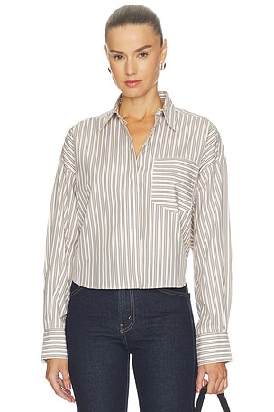 Marin Cropped Striped Shirt Rag & Bone