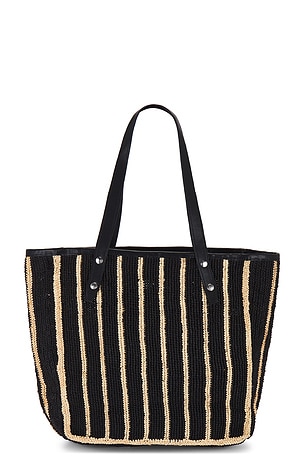 Rag & Bone Daily Tote Straw in Black