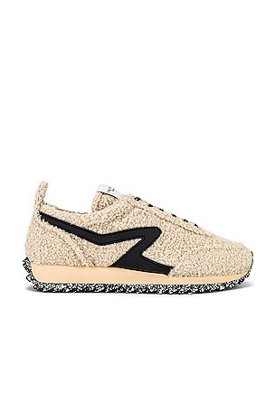 Rag & Bone Retro Runner Faux Fur Sneaker in Beige | REVOLVE display picture 3