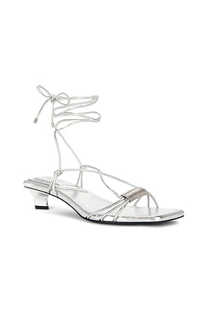 Rag & Bone Liv Strappy Sandal in Metallic Silver