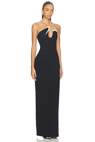Rachel Gilbert Tessa Gown in Black