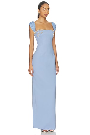 Rachel Gilbert Malia Gown in Blue