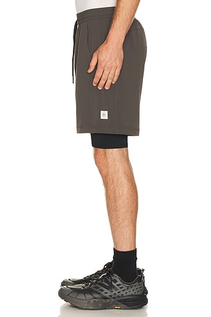 Reigning Champ 4-Way Stretch Nylon Combo Standard Training Short 7 in Grey. Size XL/1X. Also