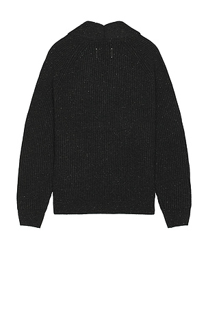 Reigning Champ Nep Merino Kenny Shawl Cardigan in Black