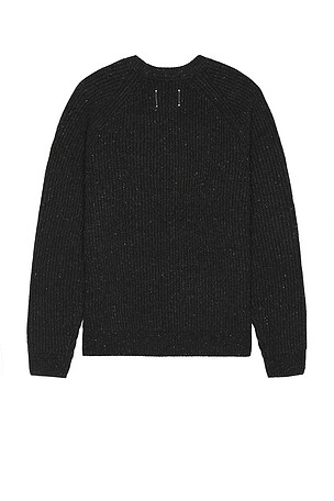 Reigning Champ Nep Merino Kenny Crewneck in Black