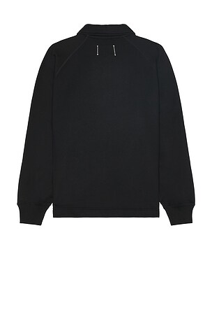 Reigning Champ Midweight Terry Rugby Sweater in Black