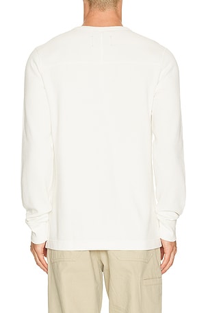 Reigning Champ Lightweight Waffle Standard Henley in White
