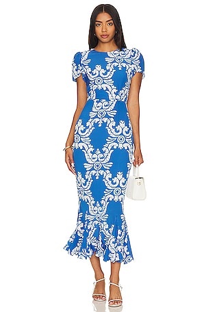 knee length dresses for ladies Rhode Resort Lulu Printed Maxi Dress Red / M