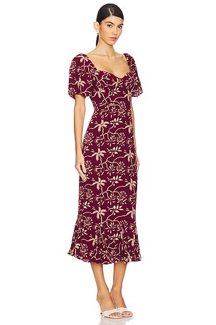 Rhode Ramona Dress in Burgundy