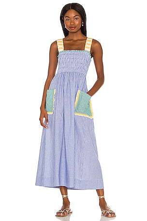blue rhode dress Rhode Needlepoint Bouquet Aderyn Dress Sizes XS and M – JDEX Styles main image 0