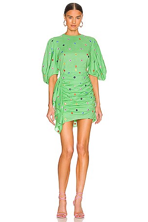 Rhode Pia Dress in Absinthe Green Mirror