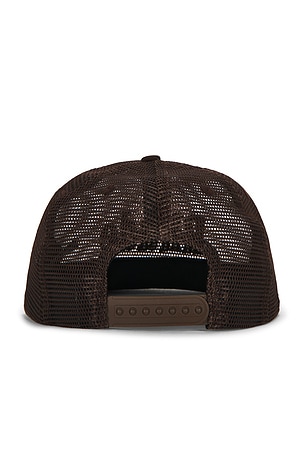 Rhude Logo Mesh Hat in Brown