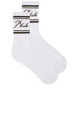 Striped Script Logo Socks Rhude