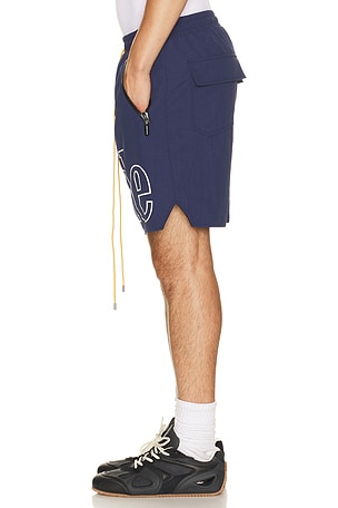 Rhude Logo Shorts en Marron