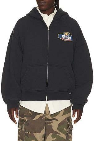 Racing Crest Zip Up Hoodie Rhude