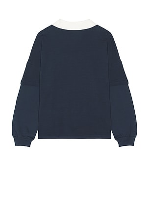 Rhude Layered Pique Polo in Blue
