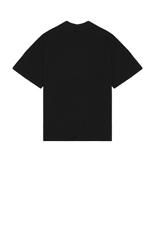 Rhude Pique Boxy Polo Shirt in Black