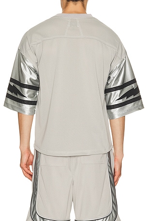 Rhude Lightning Football Jersey in Grey
