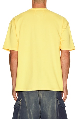 Rhude Logo Pocket Tee in Yellow