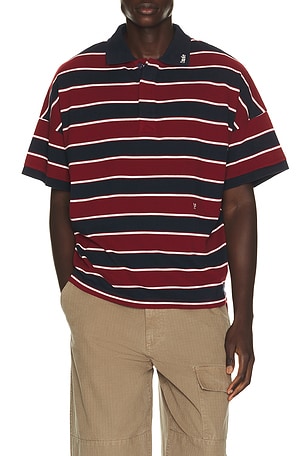Fontaine Striped Short Sleeve Polo Shirt Rhude