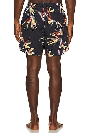 Rhude Regatta Club Hawaiian Swim Short in Black