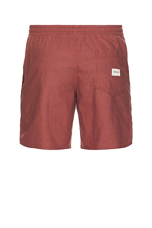 Rhythm Classic Linen Jam Shorts in Burgundy