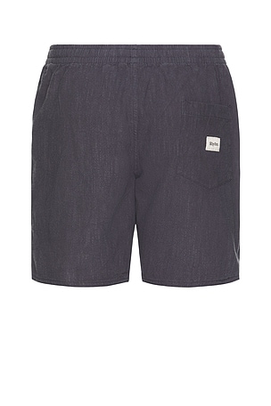 Rhythm Textured Linen Jam Shorts in Navy