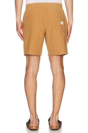 Rhythm Textured Linen Jam Short in Brown